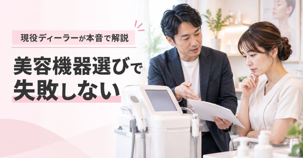エステ美容機器の選び方で失敗しないために｜現役ディーラーが本音で解説