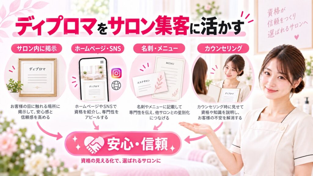 ディプロマをサロン集客に活かす方法