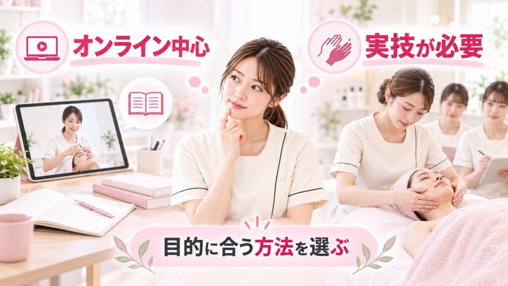 オンラインで取得できるエステ資格