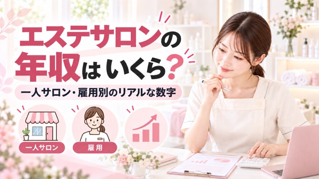 エステサロンの年収はいくら？一人サロン・雇用別のリアルな数字と収入を上げる方法