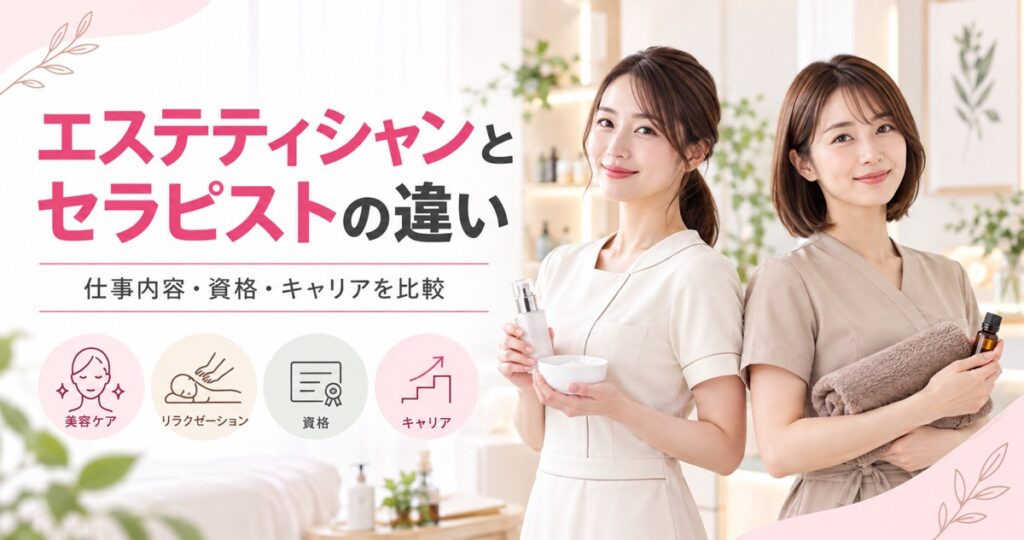 エステティシャンとセラピストの違いとは?定義・仕事内容・資格・キャリアを比較