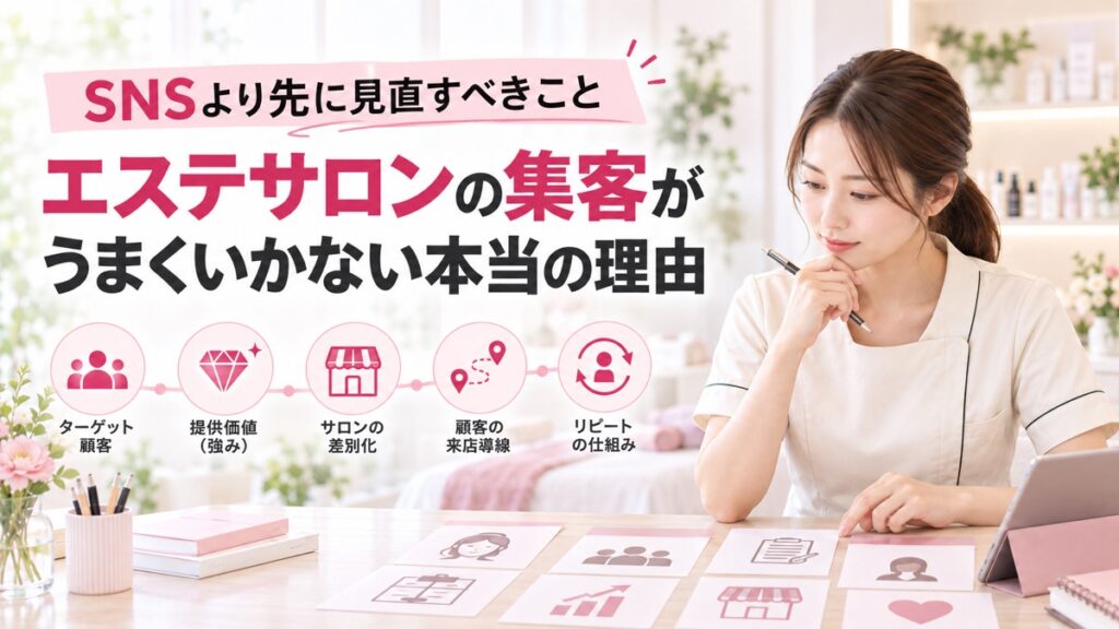 エステサロンの集客がうまくいかない本当の理由｜SNSより先に見直すべきこと