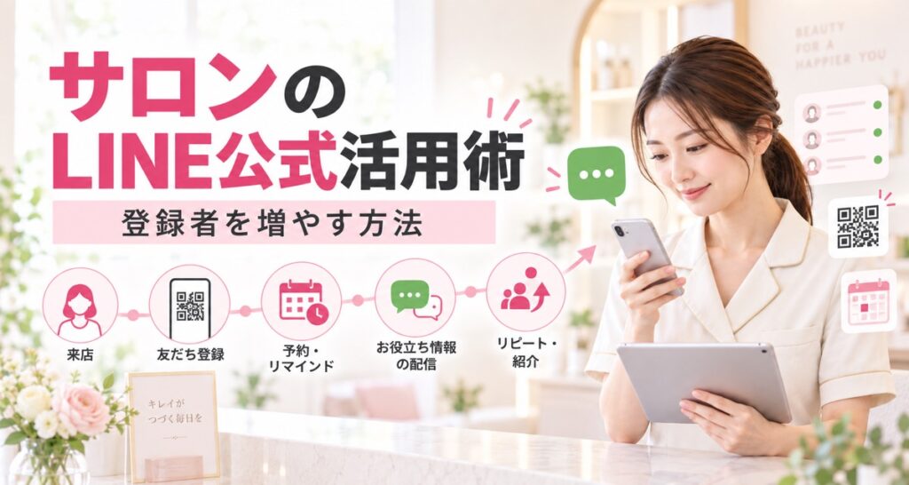 サロンのLINE公式活用術｜登録者を増やす方法と「資産」としての使い方