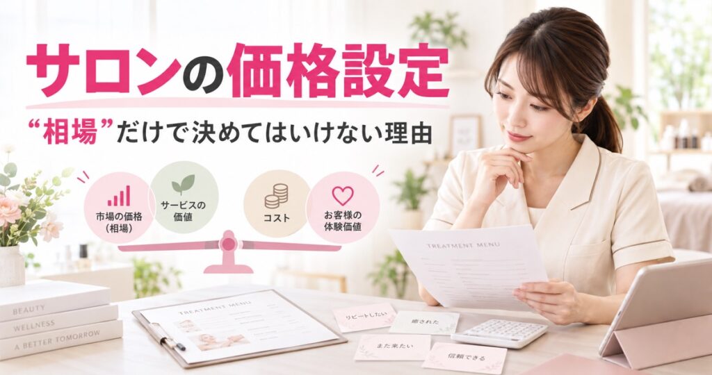 サロンの価格設定はどう決める？「相場」だけで決めてはいけない理由