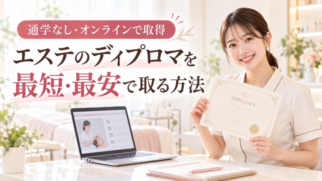 エステのディプロマを最短・最安で取得したい方へ｜通学なし・オンラインだけで発行できる方法