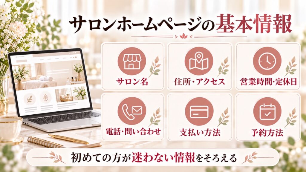 ① サロンの基本情報
