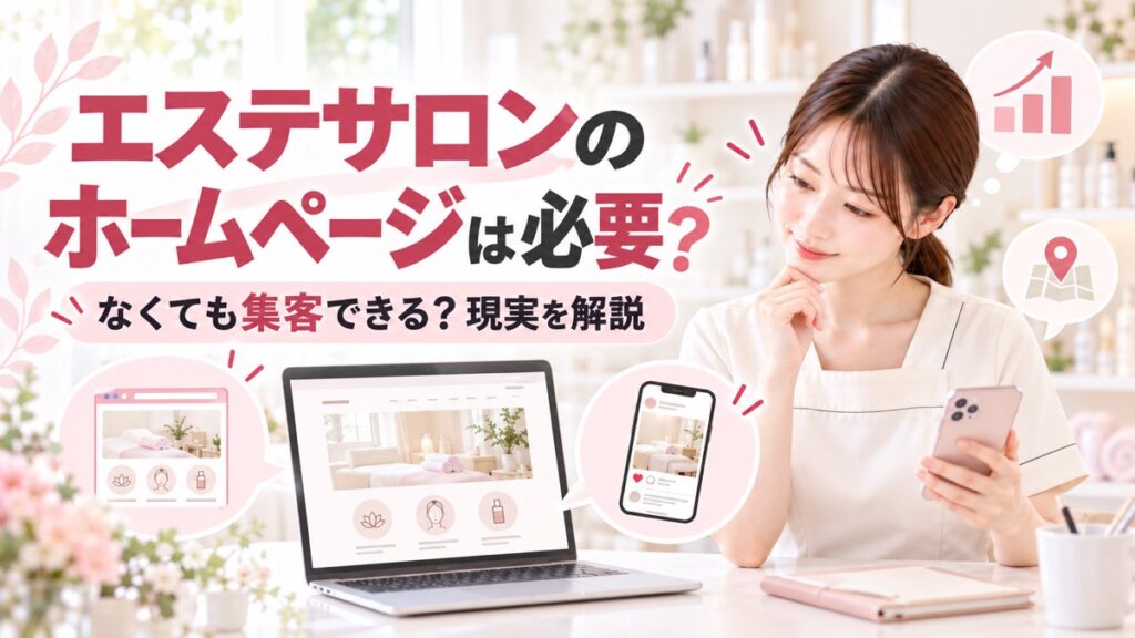 エステサロンのホームページは必要？なくても集客できる？現実を解説