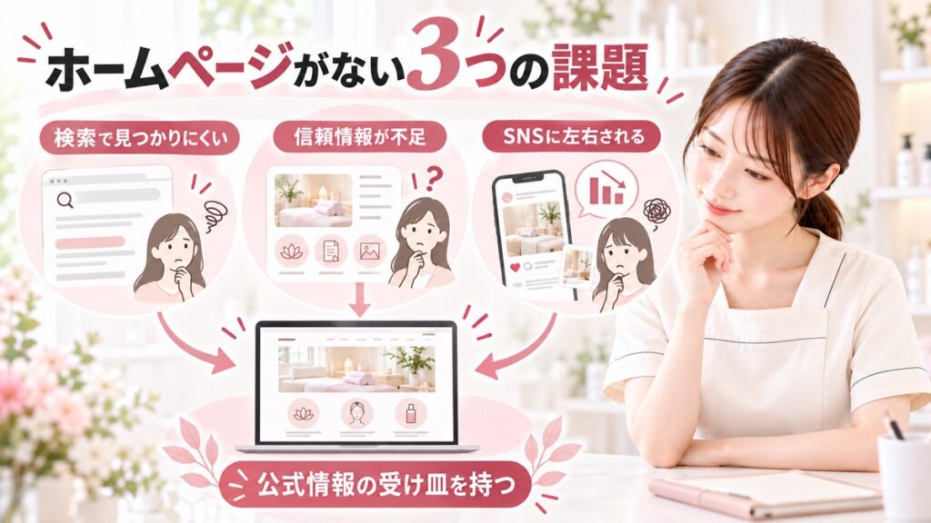 ホームページがないと起きる3つの問題