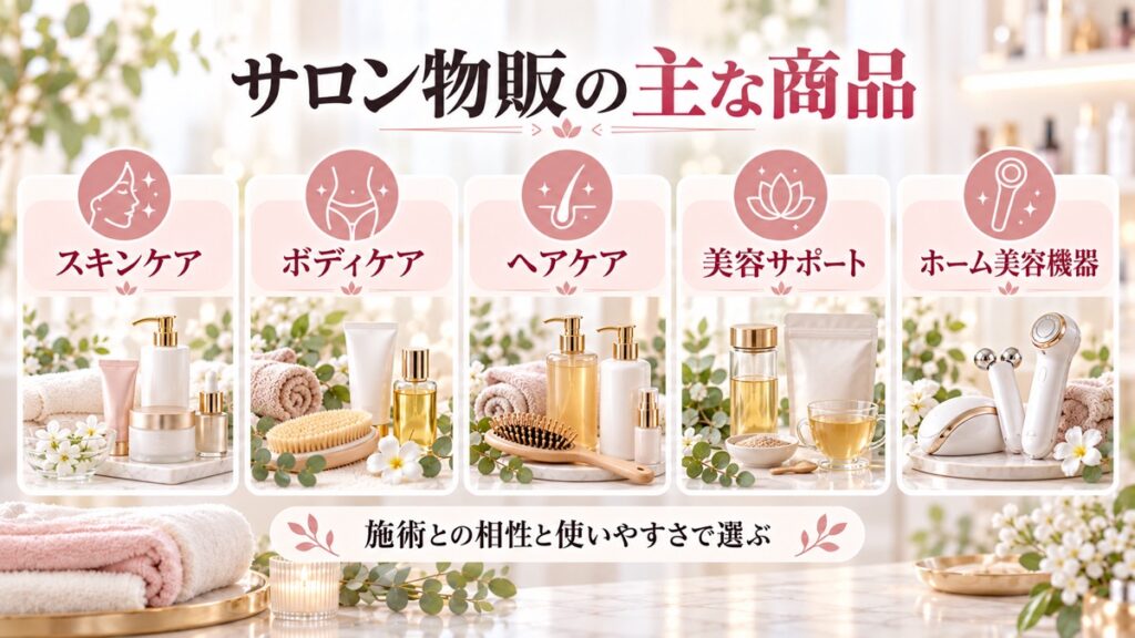 エステサロンで売れる物販商品の種類